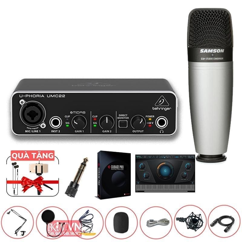 Combo umc22 micro samson c01 chính hãng