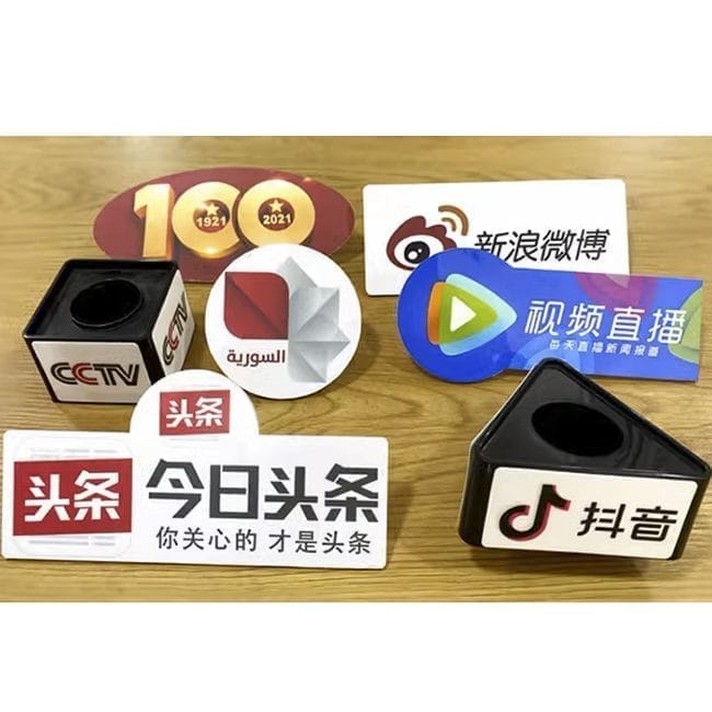 Gá Mic Găn Logo các loại - In Theo Yêu Cầu