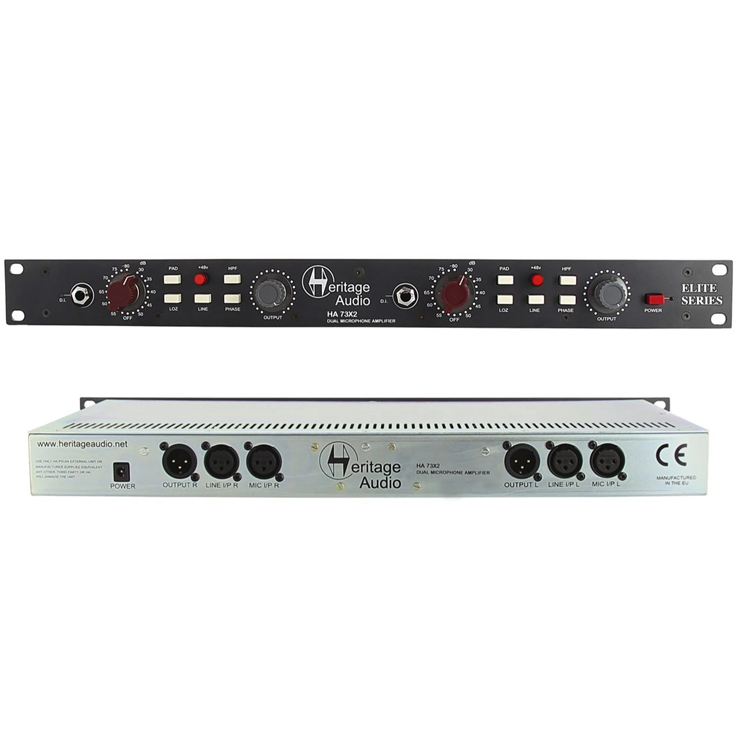 Mic Preamp Heritage Audio HA73X2 Elite - Dual Channel