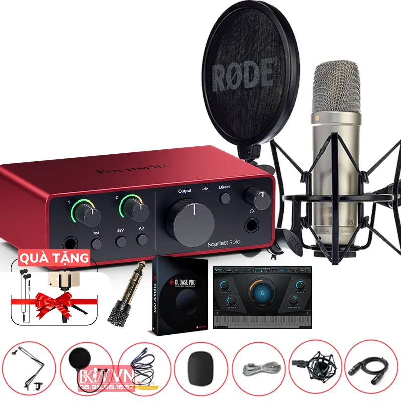 Combo Focusrite Solo Gen 4 Mic Rode NT1 5th