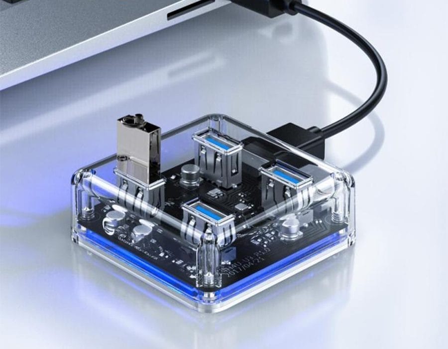 Bộ Hub Chia USB 3.0 - 4 cổng trong suốt 6 Bộ Hub Chia USB 3.0 - 4 cổng trong suốt 5