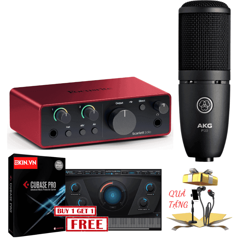 Combo Focusrite Solo Gen 4 Mic Akg P120