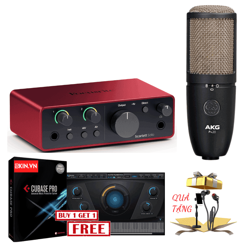 Combo Focusrite Solo Gen 4 Mic Akg P420