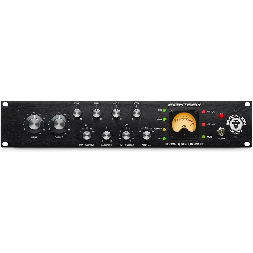 Audio Eighteen Microphone Preamp EQ Black Lion