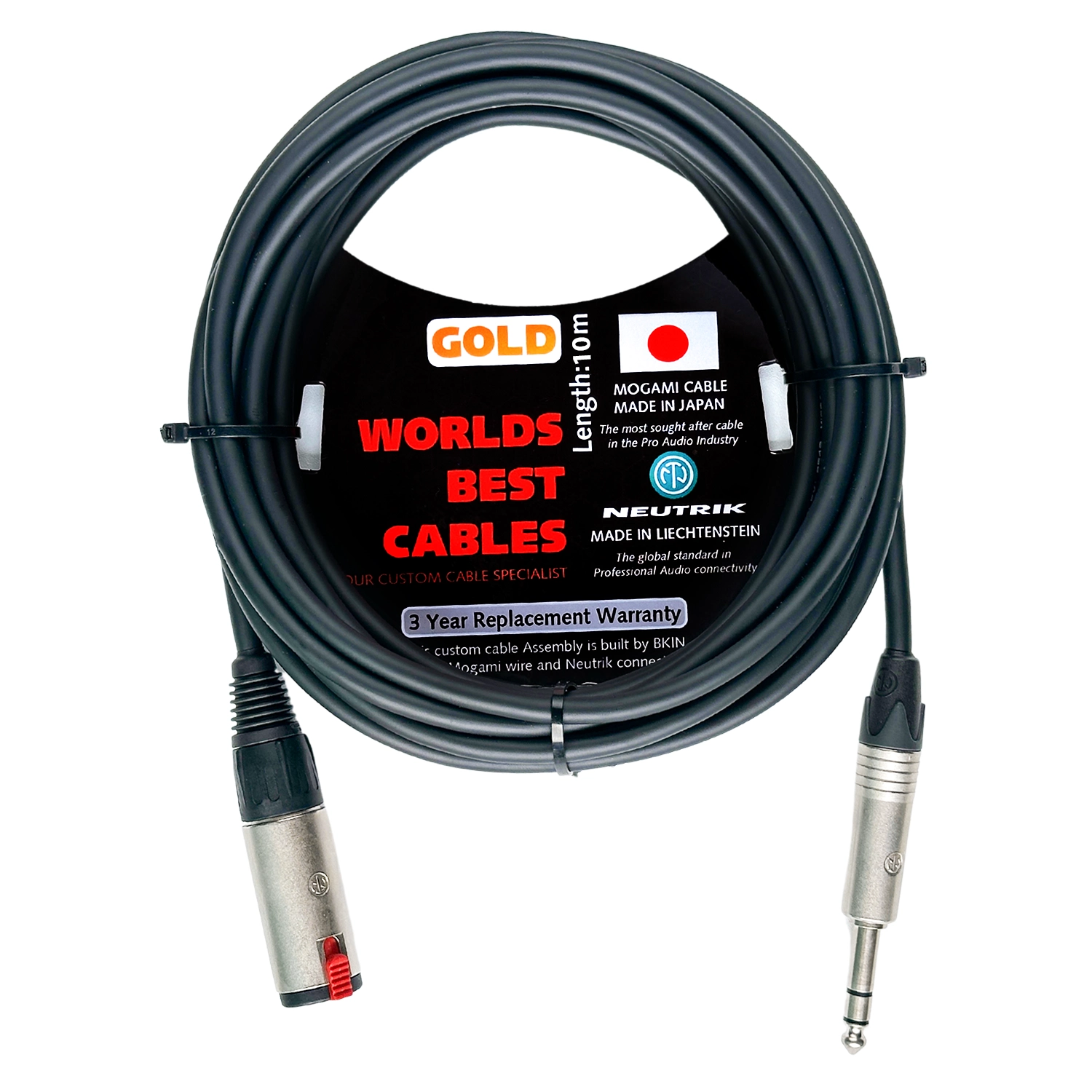 Dây Nối Dài Tai Nghe Mogami đầu Neutrik - 10 mét