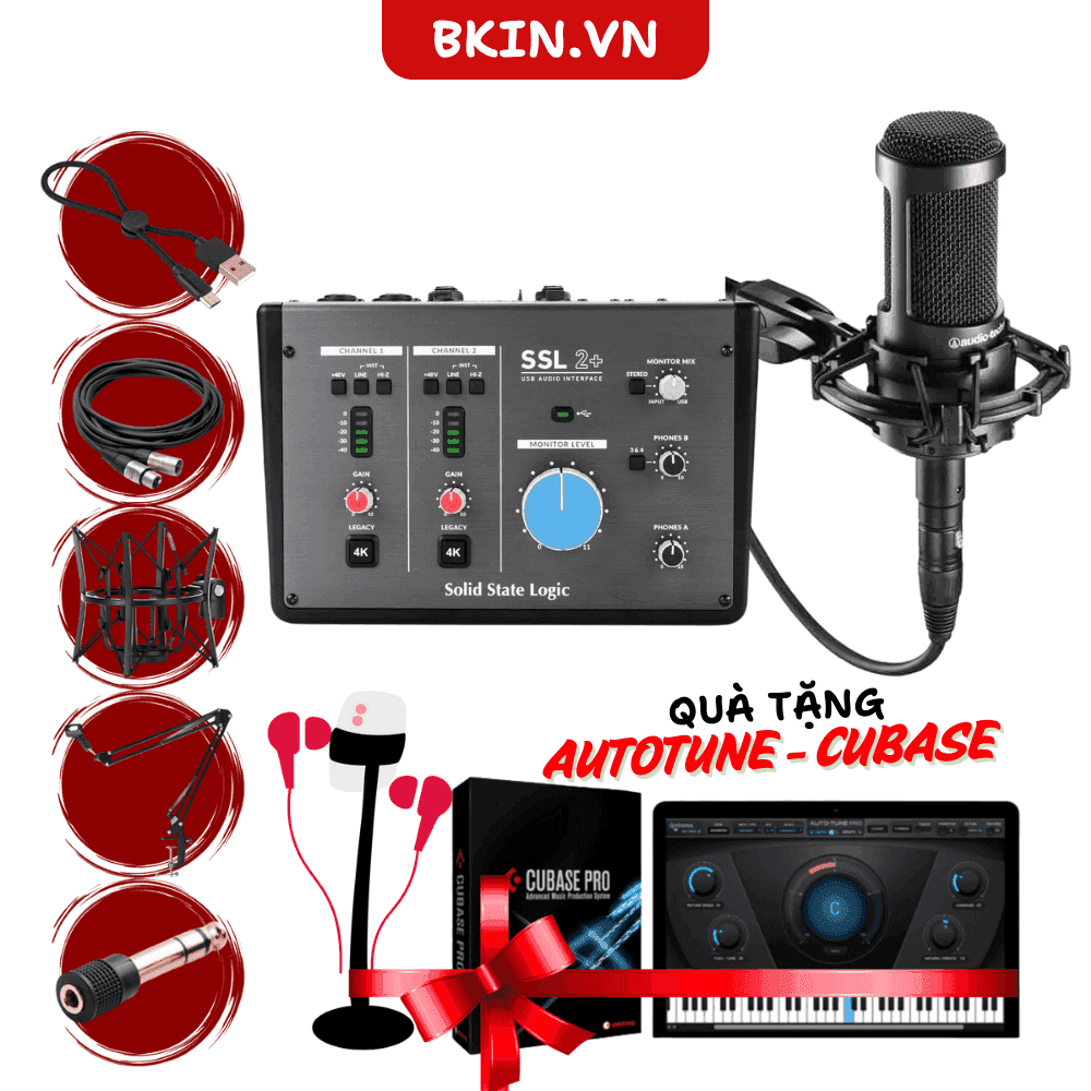 Bộ Mic Thu Âm Live SSL 2+ Micro At2035