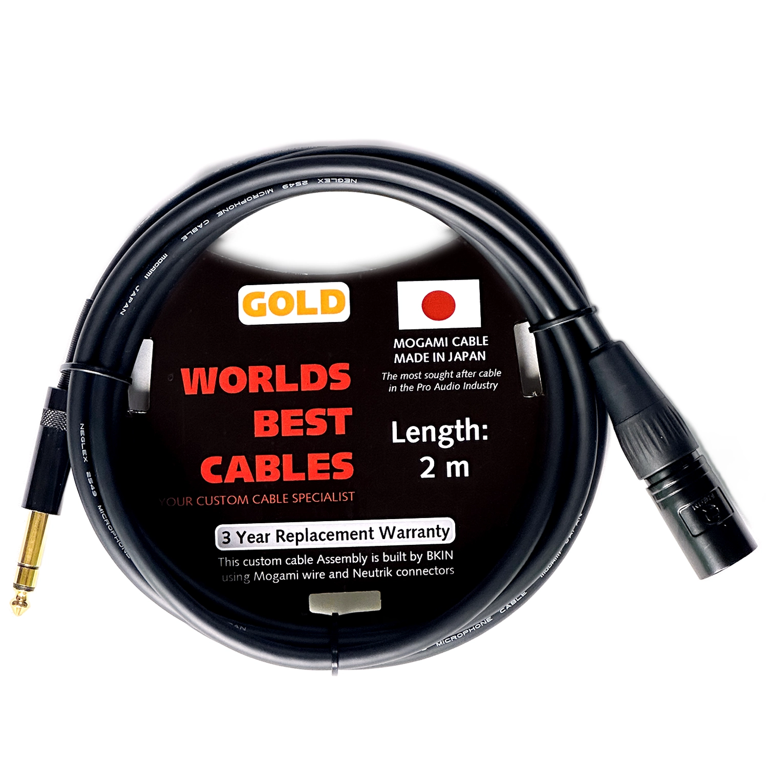 Dây Mogami Chính Hãng XLR Đực - 6 Ly Balance ( Loa kiểm âm)