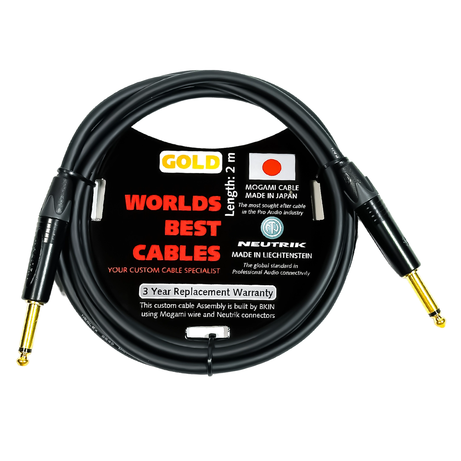 Dây Gold Mogami Neutrik 6ly ra 6ly mono Cao Cấp 2/3/5/7/10