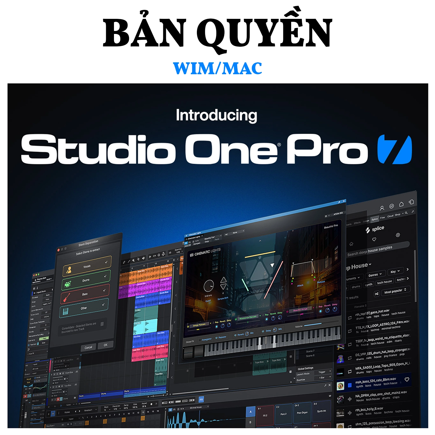 Phần Mềm Studio One 7 Pro Key Bản Quyền Chính Hãng WIN/MAC