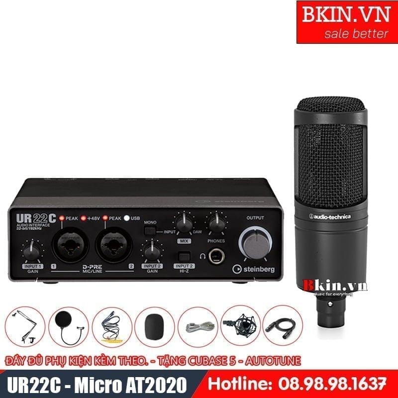 Combo thu âm UR22C micro AT2020