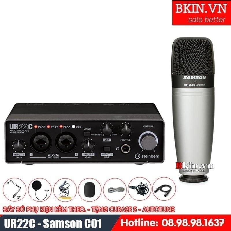 Combo live stream ur22c micro samson c01